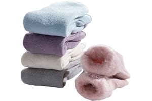 Women's Extra Thick Fleece-Lining Winter Thermal Embroidery Boot Socks 5 Pack