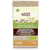 Living World Aspen Wood Shavings for Small Animals, Bedding & Nesting Material, 1200 Cubic Inches