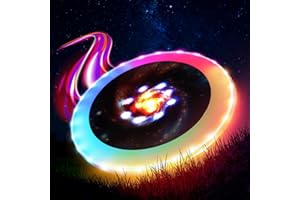 Kovshuiwe LED Flying Disc- Double Ring 39 RGB LEDs,7 Modes,Chargeable,IP65 Waterproof,Soft Flying Discs, Adult/Men/Boys/Teens Birthday,Ideal for Outdoor,Lawn,Camping Games