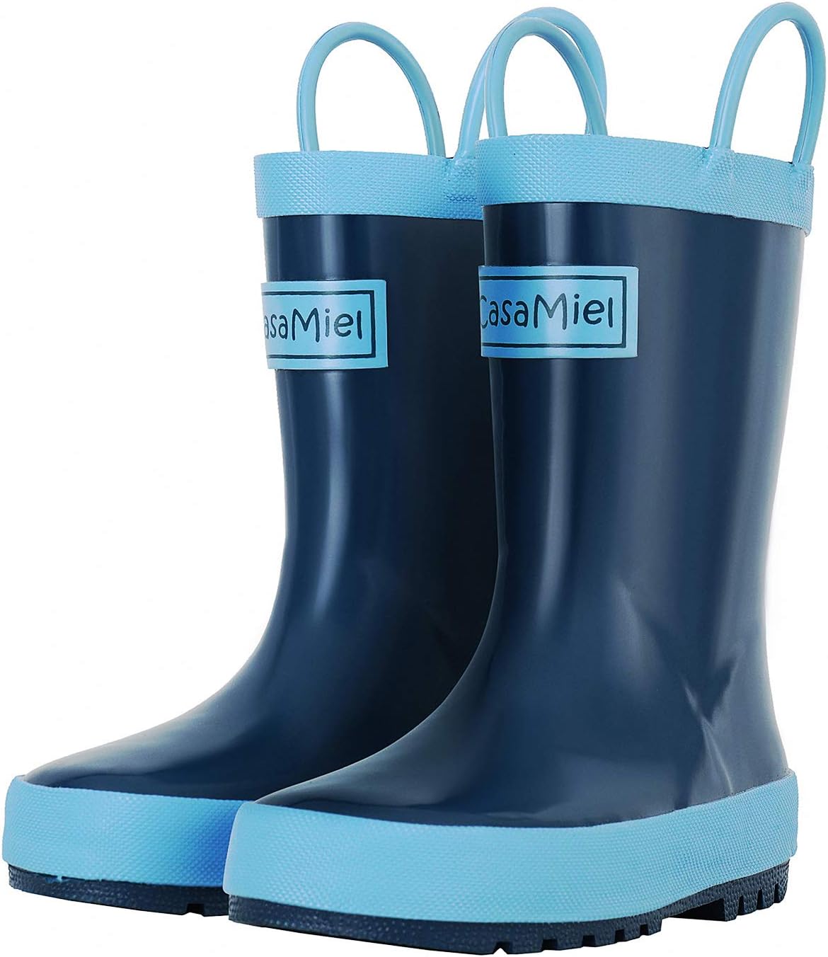 CasaMiel Toddler Rain Boots for Kids Unisex Kids Rain Boots for Girls and Boys, Handmade Natural Rubber Rain Boots for Children Botas para Niños