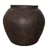 Haispring 12" H x 14" Dia Fiberstone Vintage Style Planter with Drainage Hole, Indoor/Outdoor Large Plant Pot for Home Patio 