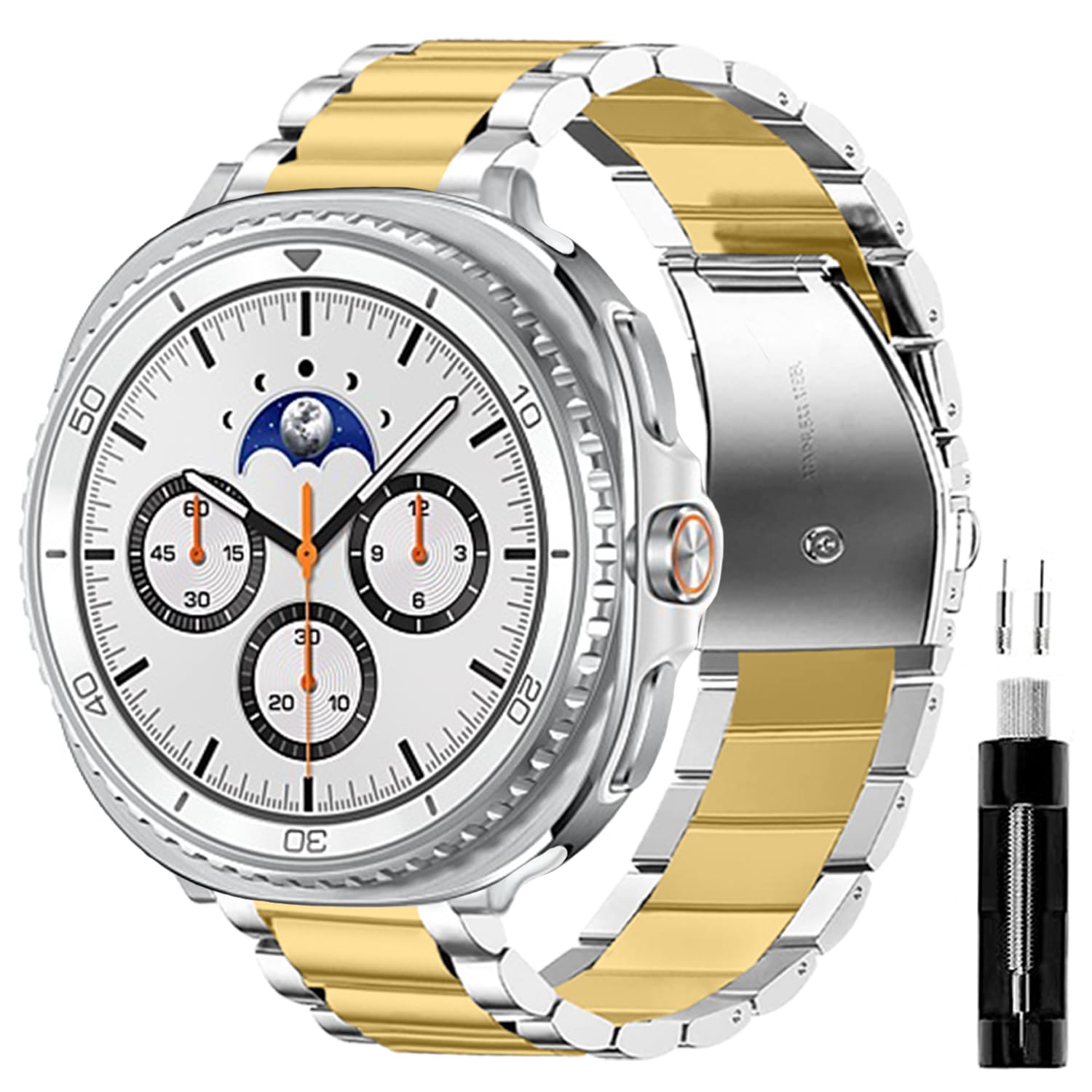 Photo 1 of GOLDTOLUCK Stainless Steel Band Compatible with Samsung Galaxy Watch 8 Classic 40mm 44mm 46mm (2025) Men Women Milanese Mesh Magnetic Classy Elegant Casual Business Metal Stainless Steel
