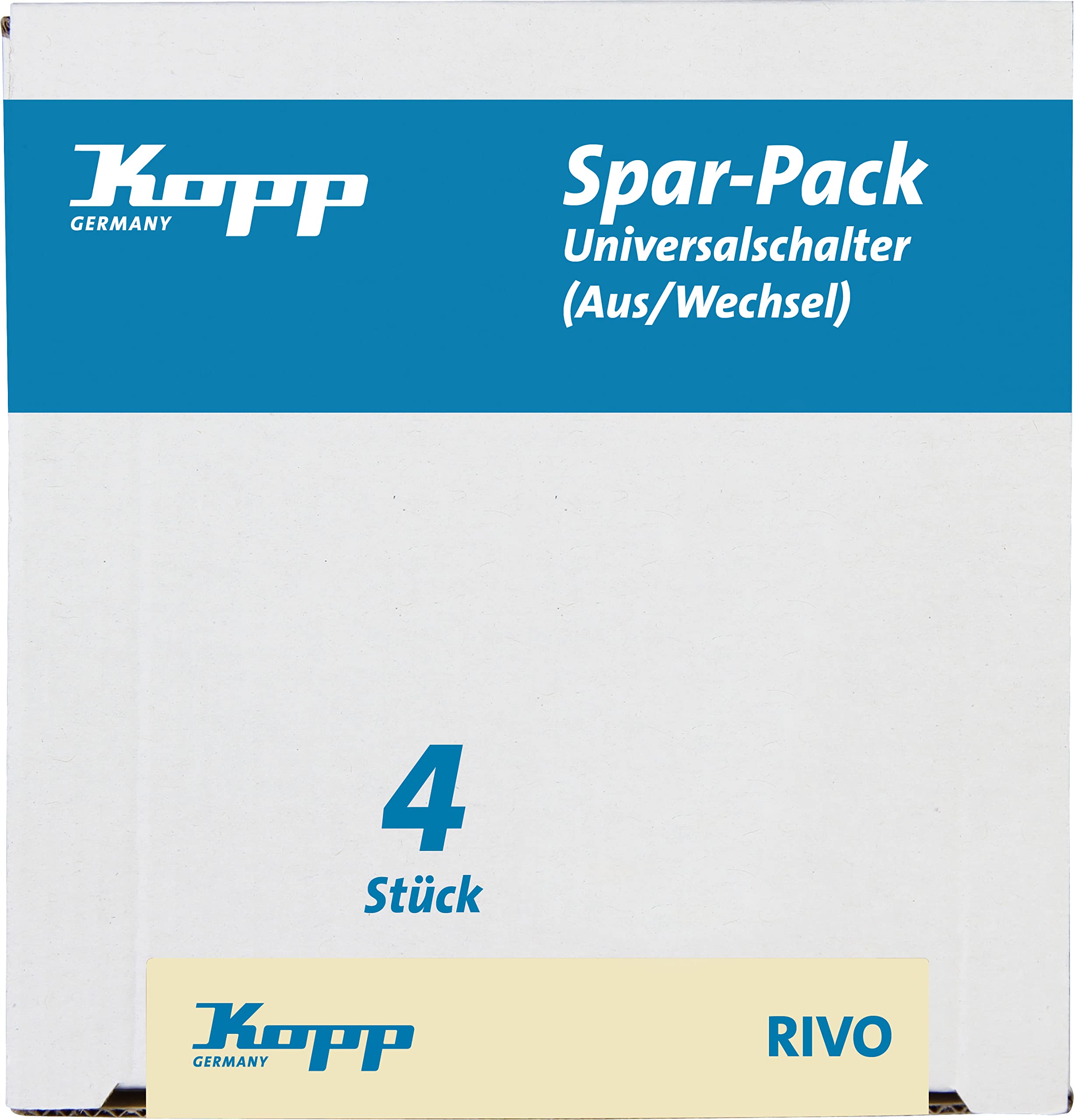 Kopp 581617059 Professional Pack of 4 Universal Pure White Switches Value Pack of 4