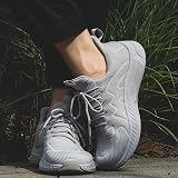 Feethit Men Running Shoes Breathable Lightweight Training Shoes Grey UK 11 view 2