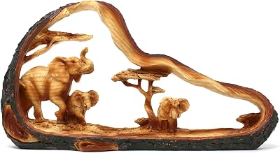Thorness Eye Catching Free Standing Elephant Centrepiece with Baby 16cm