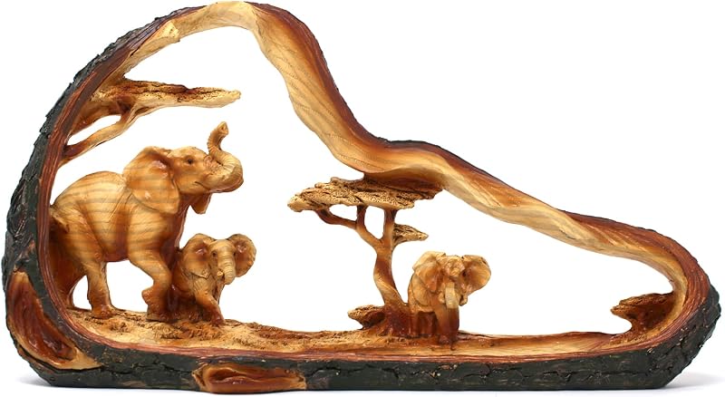 Thorness Eye Catching Free Standing Elephant Centrepiece with Baby 16cm