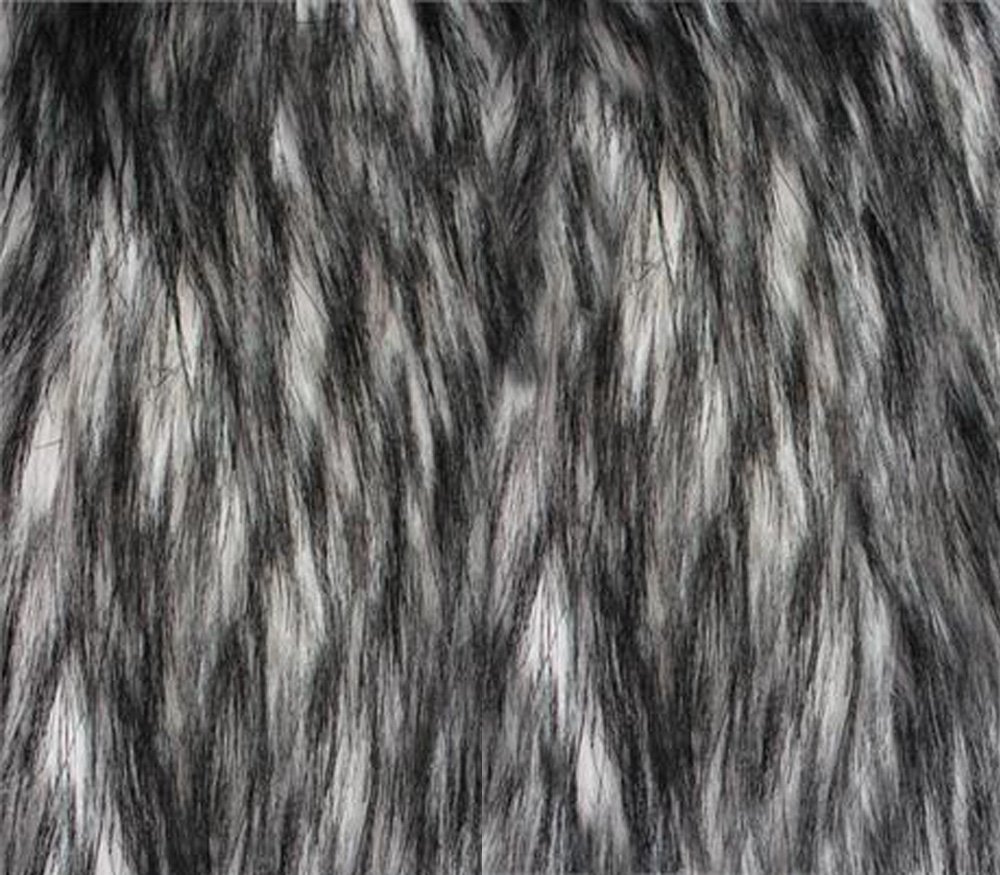 Buy Faux Fake Animal Fur Fabric Long Pile Alaskan Huskies White / 58