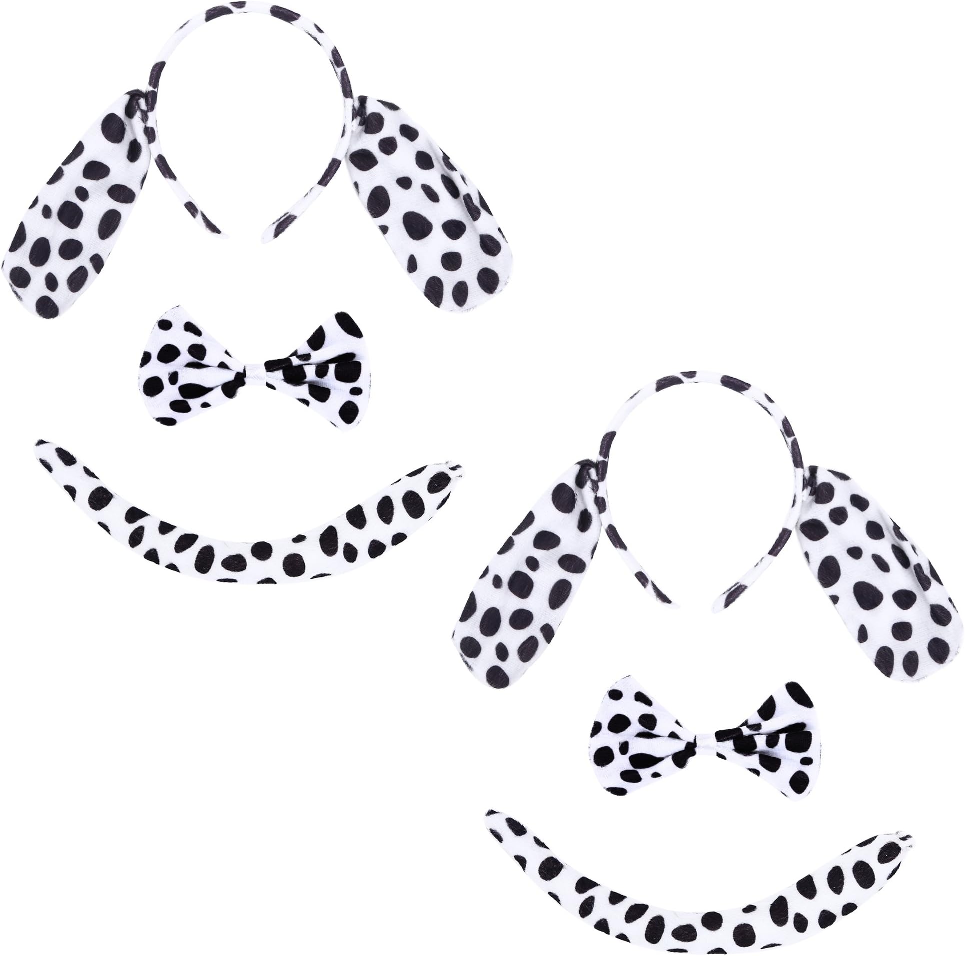 Christmas Headband Mouse Dalmatian Ears and Tail Set Kids Halloween Costume Kit
