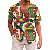 KYKU Mexico Shirt for Men Funny Beach Shirts Hawaiian Button Down Short Sleeve