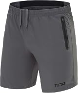 TCA Elite Running Shorts Men Zip Pockets Gym Shorts Asphalt S view 1