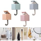 FUZSKWID 4Pack Cute Adhesive Decorative wall Hooks for Coat &amp; Towel,Key,Bag | Heavy Duty Adhesive Wall Hook for Hanging Coat,Towel,Key,Hat,Bag ,Kawaii Cat Hooks,Coat Hook for Bathroom,Bedroom,Kitchen