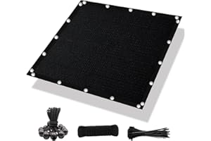 Amagenix Sun Shade Cloth Privacy Screen with Grommets 90% Sunblock Shade, Pergola Replacement Shade Cover Canopy for Outdoor Patio Garden, 6' x 20', Black