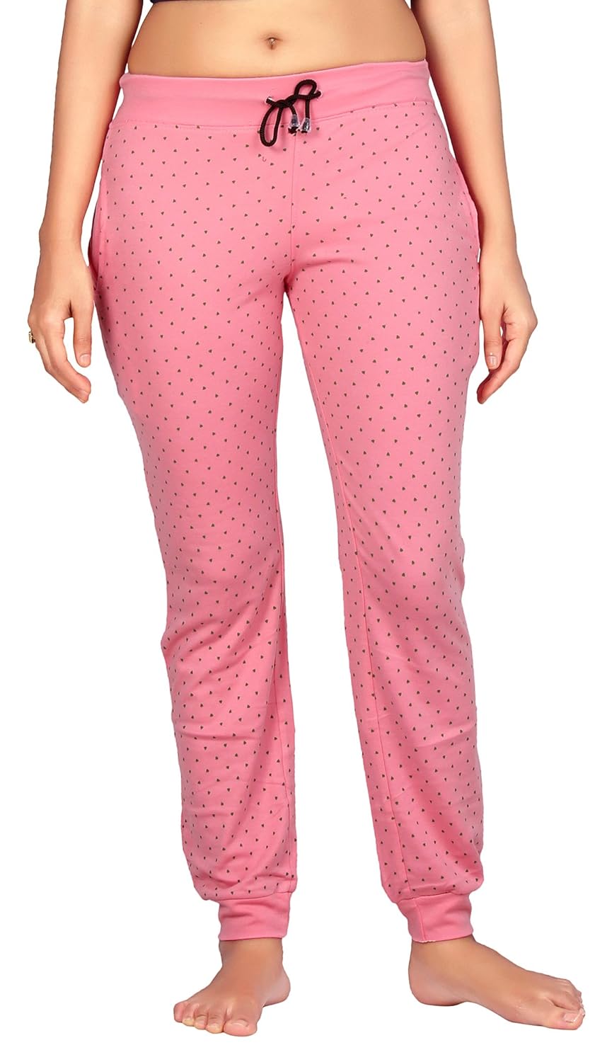 carrel cotton hosiery fabric women printed joggers track pant(agspl-3345)