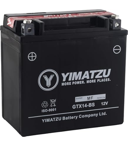 KMG Battery Compatible with Suzuki 750 GSX-R750 2000-2012 YT12A-BS