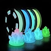 iSANMATE 3D Printer Filament Bundle, Glow in The Dark Filament Multicolor, Green, Blue and Blue-Green, PLA Filament 1.75 mm,