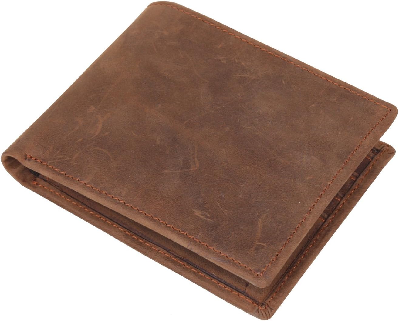 Wisteria Leathers Mens Bifold Wallet Brown Entirely Handmade