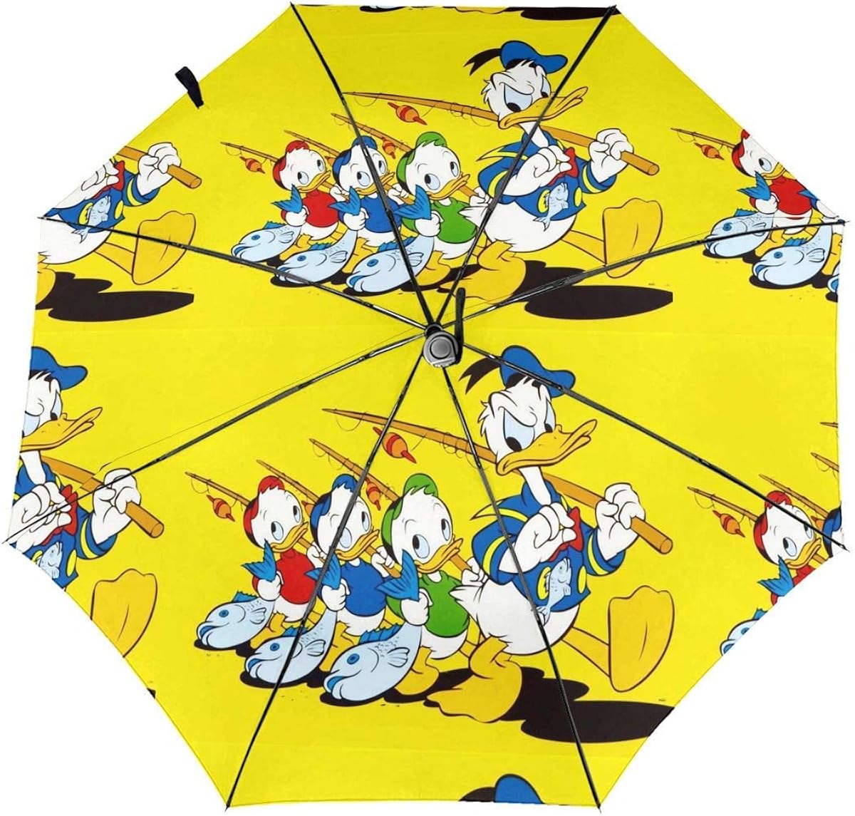 Windproof Travel Umbrella Donald Duck Fishing Compact Folding Umbrella