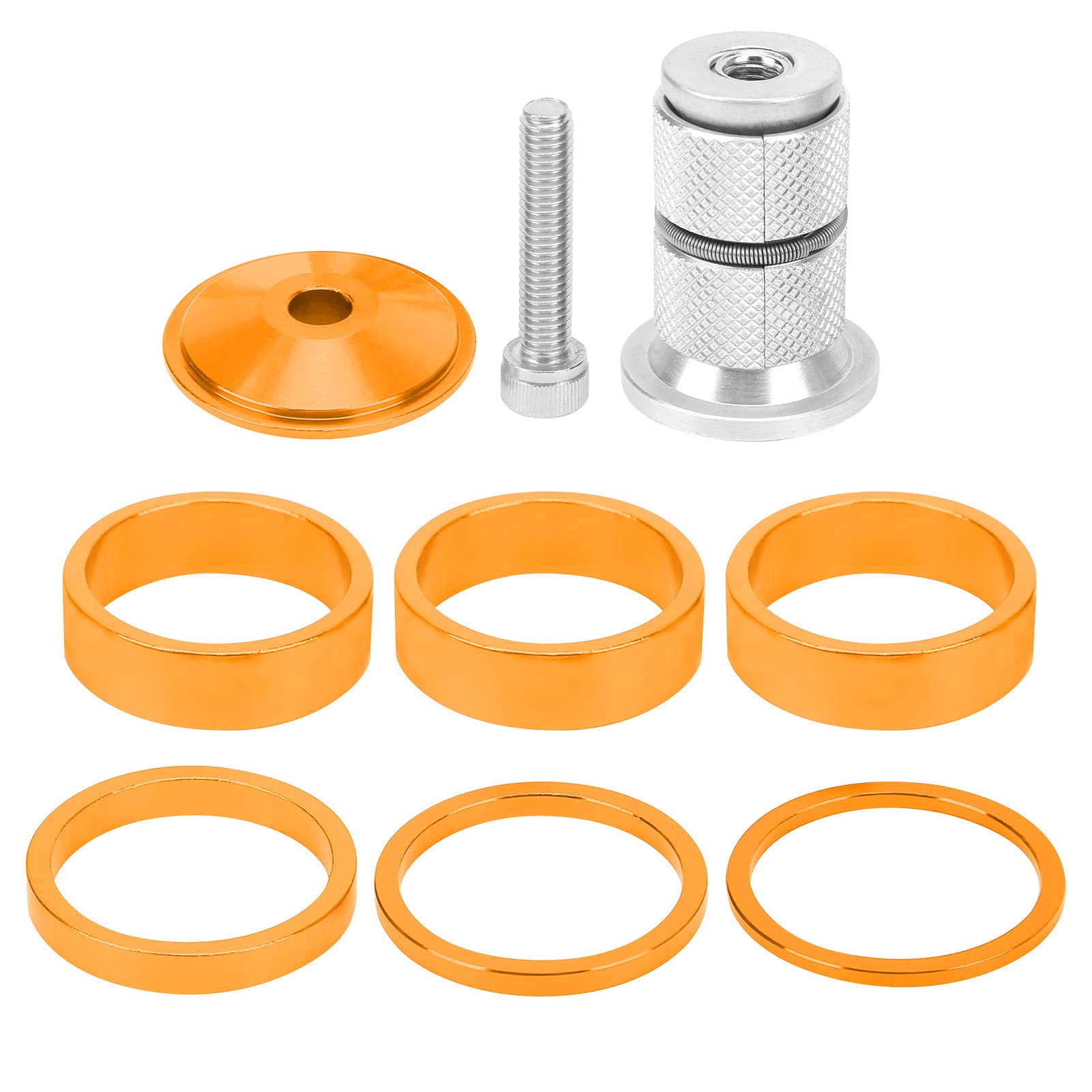VGEBY 6pcs Bicycle Headset Spacer Bike Handlebar Stem Spacers Headset Stem Spacer Set for Road Mountain Bike(gold) Sportinggoods Bicycles And Spare Parts Sportinggoods Bicycles And Spare Parts
