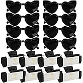 16pcs Bridesmaid Proposal Gifts 4.1inch square Matte Bachelorette Claw Clips Sunglasses set of 12 Girls Trendy Cute Hair Clips for Wedding Party Favors(16pcs Black)