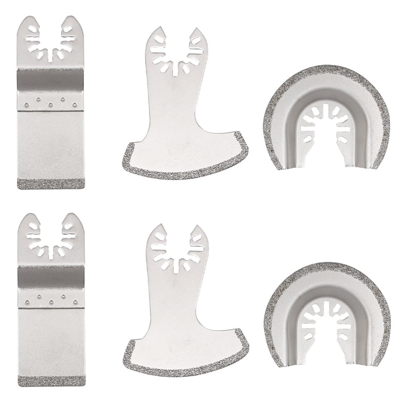 Oiieco 6 Pcs Diamond Multi Tool Accessory Kit, Oscillating Multi Tool Diamond Saw Blades, Masonry Multi Tool Blade for Grout Removal, Compatible with DeWalt Makita Einhell Dremel and More