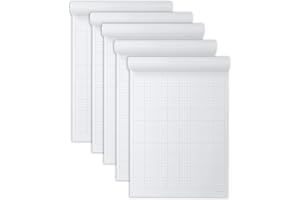 MPC Brands Quadrille Grid Blueprint and Graph Paper (5 pack 8 1/2 x 11), White
