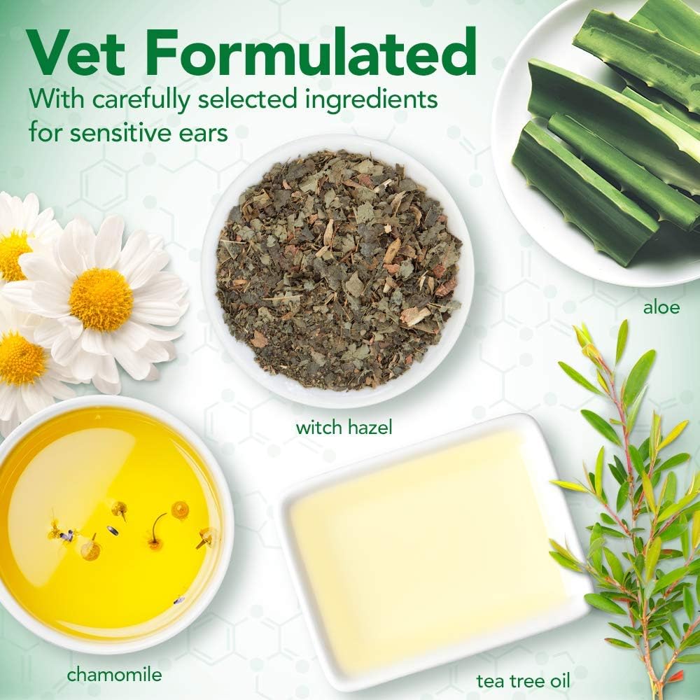 Vet's Best Dog Ear Cleaner Kit | Multi-Symptom Ear Relief | Wash & Dry Treatment | Alcohol-free : Pet Ear Care Supplies : Pet Supplies