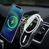 Magnetic Wireless Car Charger,LUKKAHH Aluminum Alloy 15W Car Wireless Charger Compatible with iPhone 12/12Pro/12Pro Max/12 Mi