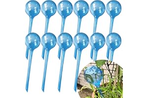 MOONSOUND Large 12pcs Self Watering Plant Stakes, Plastic Plant Watering Devices to Help Automate The Watering for Plants, Plant Waterer Self Watering Bulbs for Garden Home Plants