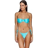 Gottex Flirtt Satin Touch Underwire Bandeau Bikini Top - Adjustable Straps, Back Hook Closure, Bottoms Sold Separately