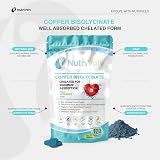 NutriVolv Copper Bisglycinate 3mg Vegan Chelated Cu 120 Tablets UK Made view 2