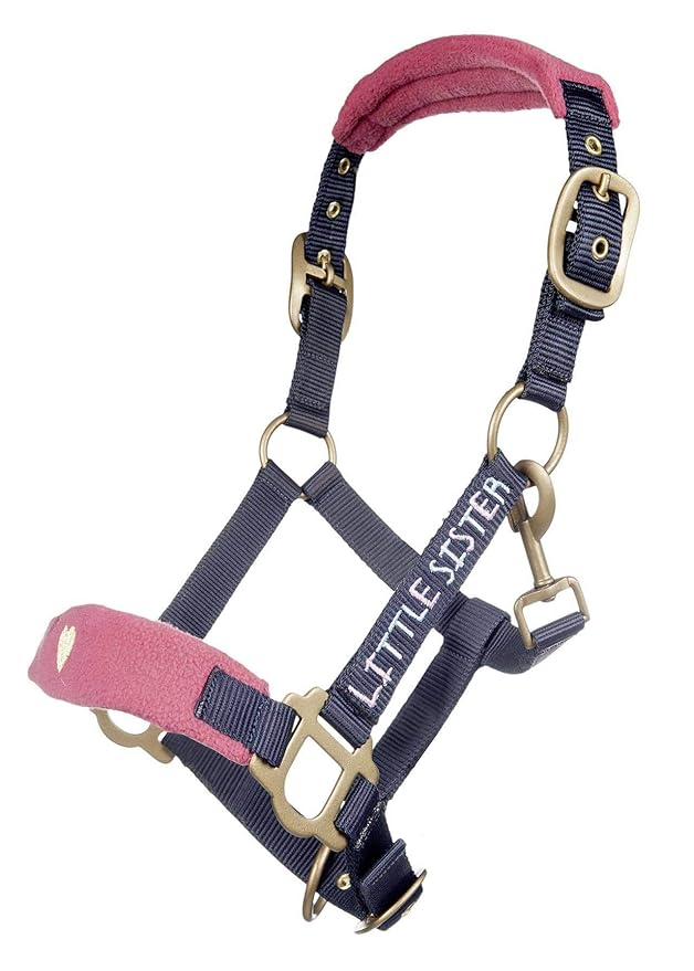 HKM 4057052273322 Nylonhalfter -Santa Fe-1496 Navy/Himbeermini Shetty