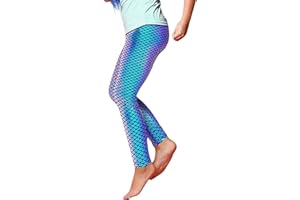 BYONEME Girl's Metallic Mystique Leggings 80s Outfit for Girls neon Glitter Sequin Pants Glitter Tights