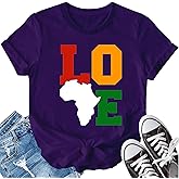 LBP Black Pride Love Shirt for Women Juneteenth Black History Month T-Shirt African American Tee Tops