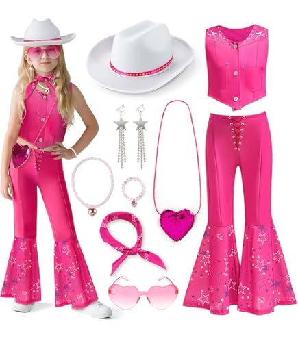 Amazon.com: Cowgirl Costume Girls Kids Disco Outfits Movie  display picture 3