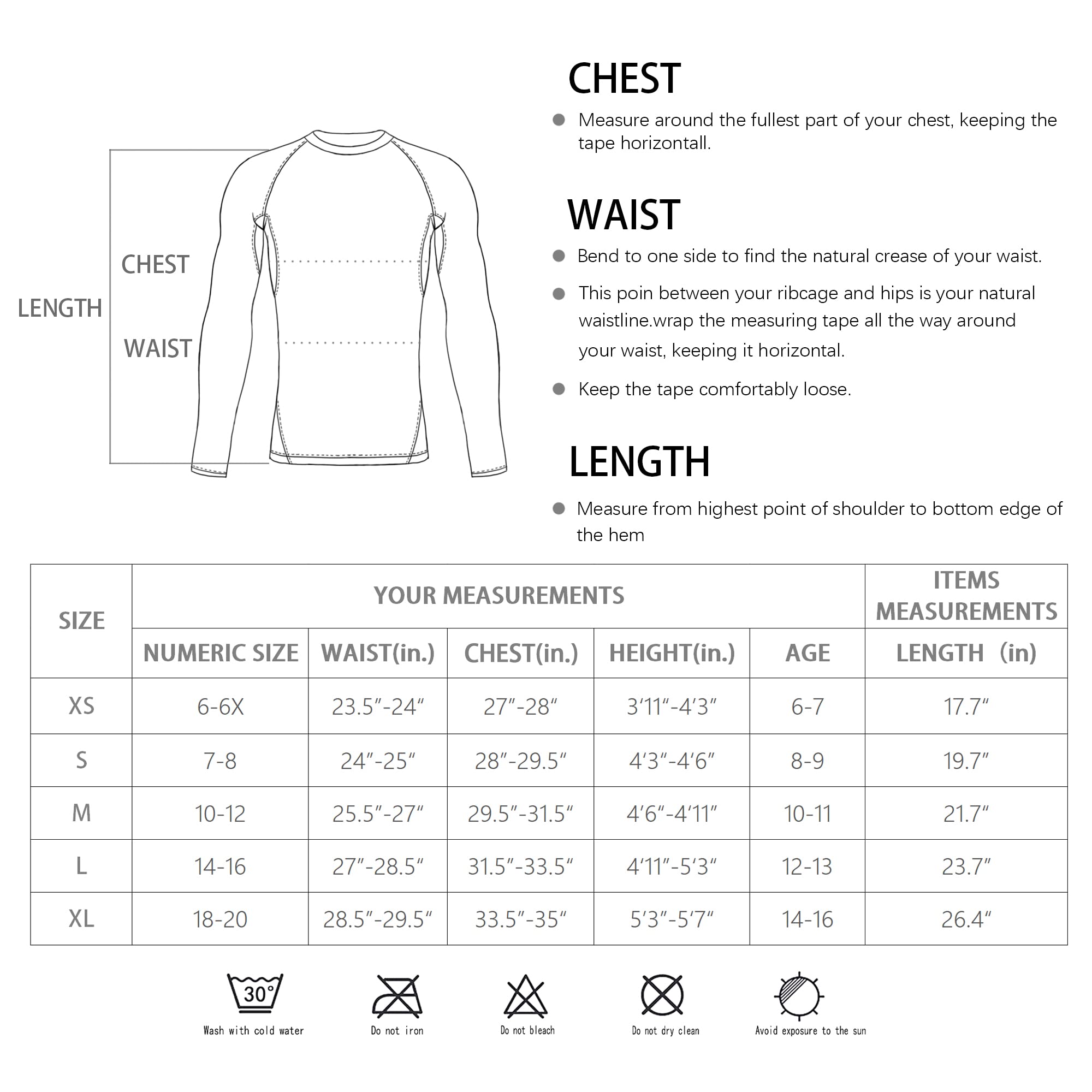 TELALEO 4, 3, 2, 5/1 Pack Boys' Girls' Compression Shirts Youth Long Sleeve Undershirt Sports Moisture Wicking Baselayer