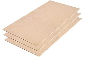 ANDERSON PLYWOOD 0.8mm 1/32" x 12" x 20" Aircraft Plywood Sheet (3pk) - AB/B Baltic Birch Material Perfect for Arts and Crafts, School Projects, Die-Cutting, and Wood Engraving