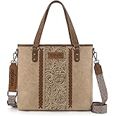Montana West X Wrangler Tote Bag for Women Western Purses with Detachable Strap Medium Satchel Handbags | with Crossbody Strap