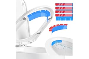 HEYSERI Pee Guard 4PCS, Pee Splash Guard for Toilet Seat, Prevent Peeing Splash, Easy to Install & Remove Urine Splash Guard for Persons with Painful Arthritism, Elderly, Disabled (Blue)