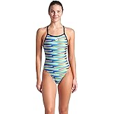 Arena Womens Arena Women’s Performance Racing Stripes X Criss Cross Back One Piece Swimsuit