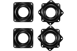 4 Pieces 3 Inch Square Lazy Susan Turntable Bearings Rotating Bearing Plate with 150 Pound Capacity, 5/16 Inch Thick