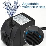 BARST 2000L/H Submersible Water Pump 45W 5m Cord Ultra Quiet 4 Suction view 2