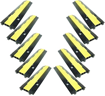 2 Kanal Kabelbrücke / Schlauchbrücke 98 x 25 x 4,5 cm für PKW & LKW (10 Stück)