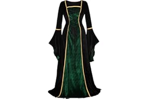 Parlsdy Renaissance Costume Women Velvet Irish Dress Medieval Witch Costumes Victorian Faire Costumes