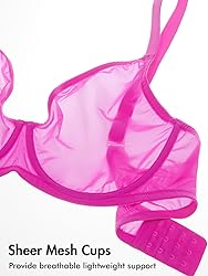 DELIMIRA Women's Cosnufy Sheer Mesh Bra Full