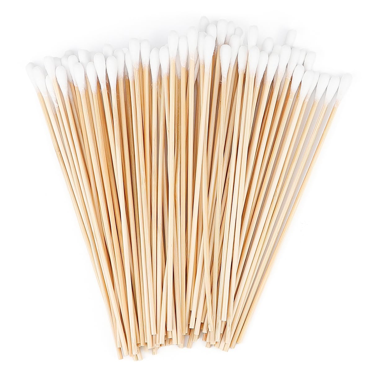 LNQ LUNIQI Cotton Buds Wooden Cotton Pack of 100 Dog Cotton Buds Applicator Dog Cotton Buds Ear Cleaner Long Wooden Handles Cotton Buds for Pets Dogs Cats 15 cm