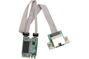 M.2 A E Card,Singe Port Gigabit Ethernet NIC with I210AT Chip,Mini GBiC,Supports 1000/100/10Mbps Link Rates,IEEE 802.3X,IPv4,