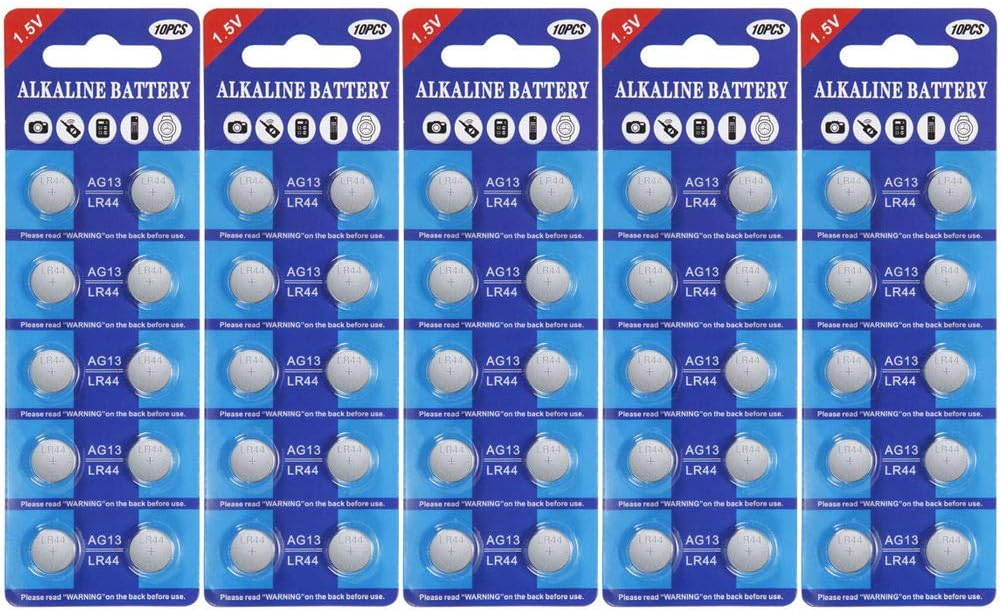 XURILAI AG13 Alkaline 1.5V Button Coin Cell Batteries LR44 Battery UK, Long Lasting Power