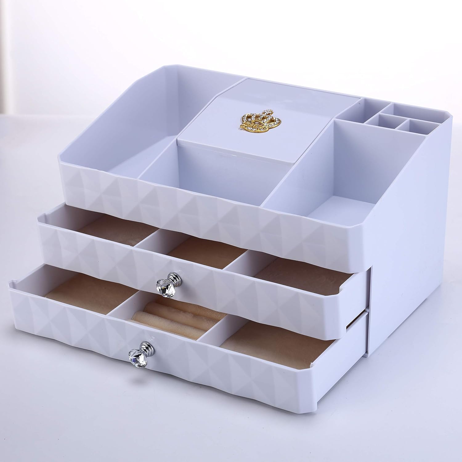 Amazon Com Webi Jewelry Makeup Drawer Organizer Large Capacity