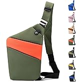 JHhomezeit Anti Theft Crossbody Travel Bag - Multi-pocket Shoulder Bag with Adjustable Strap,Slim Sling Bag for Women Men