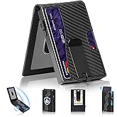 STAOVA Wallet for Men, Mens Minimalist Wallet with Money Cards,RFID Blocking Smart Pop Up Card Wallet with ID Window,Holds 7-10 Cards,Gift Boxed